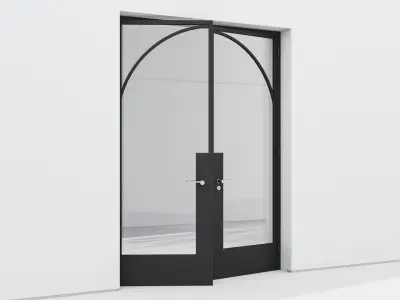 Aluminium door 34 3D model