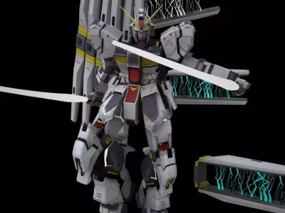 Gundam Robot 3D model by czquan-0416