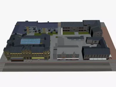 CITY BUILDING LOW POLY PP 01 3D model