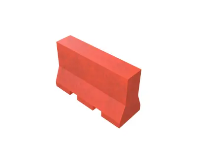 Road Barriers v1 008 Low-poly 3D model