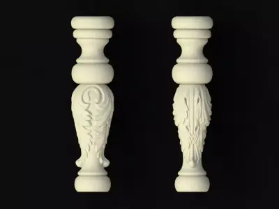 baluster door knob 3D model