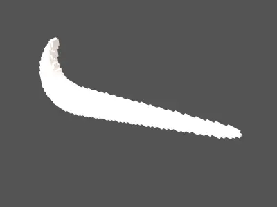 Voxel Style Nike Logo 02 Free low-poly 3D model