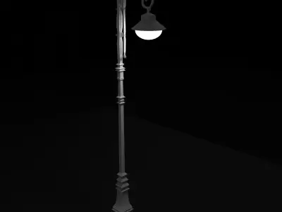 Street light PBR low-poly game ready Free low-poly 3D model