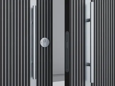 Aluminium door 125 3D model