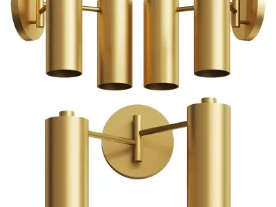 Leila Dual Spotlight Wall Light 3D model
