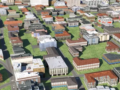 City 123 Low-poly 3D model