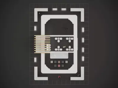 4-Modern Exhibition Booth 16x11m - 3ds Max - Corona Renderer Low-poly 3D model