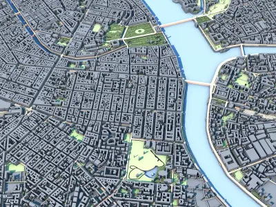 Part of Saint Petersburg City Russia 1 3D model
