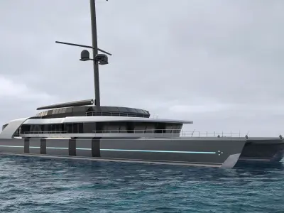 Catamaran explorer 56m 3D model