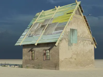 US House 1 Low-poly 3D model