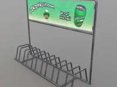 Bicycle Stand  Low-poly 3D model