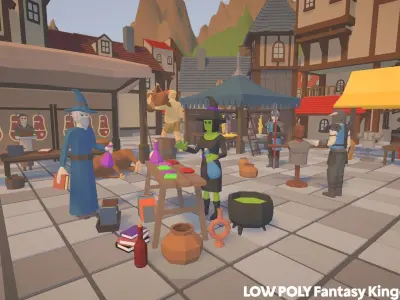 LOW POLY Fantasy Kingdom Pack Low-poly 3D model