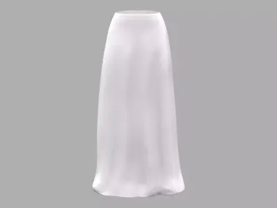 Long Gown Skirt Low-poly 3D model