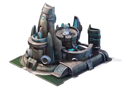 Different dimension - building - energy storage field 02 3D model