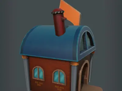 Mailbox House Low-poly 3D model