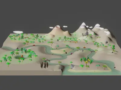 lost World lost land pak Low-poly 3D model