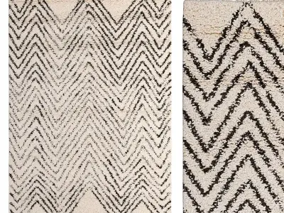 Chevron Shag Rug 3D model