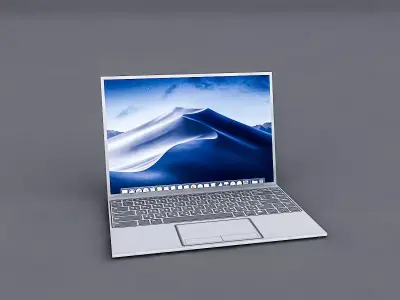 3D Low Poly Laptop apple macbook pro Low-poly 3D model