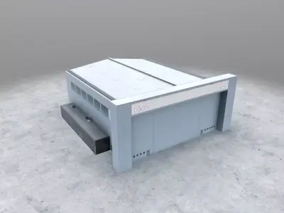 LHBP Hangar 4 Low-poly 3D model