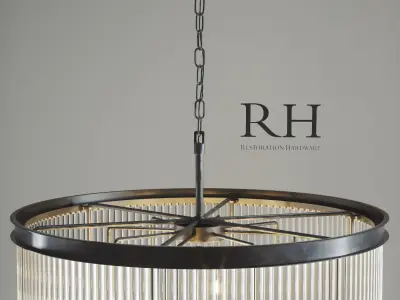 1920S ESSEX CRYSTAL ROD CHANDELIER 36 3D model