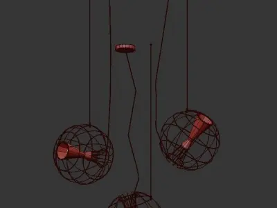 LATITUDE ball hanging from wire 3D model