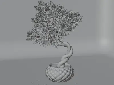 3D Bonsai Tree Low-poly 3D model