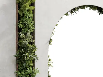Plants set partition  Vertical Garden Door Outdoor entrance 106 3D model