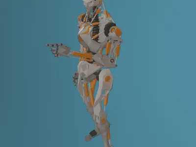 Endoskeleton Low-poly 3D model