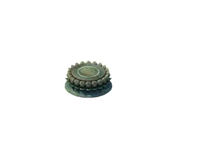 Kapu Buddha Trail Forest Big Lotus Stone Block 03 3D model