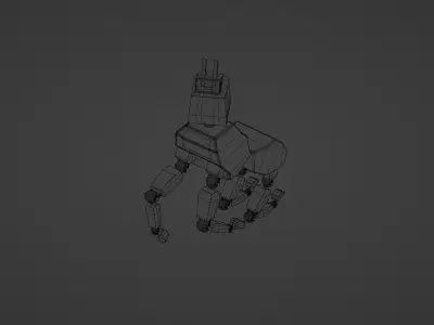 A quadruped robot with simple style 3D model
