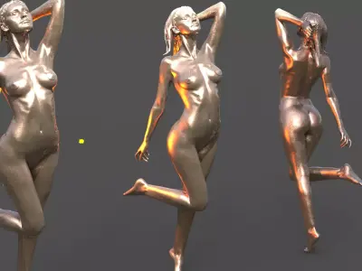 Time Female sculpted woman 3D model