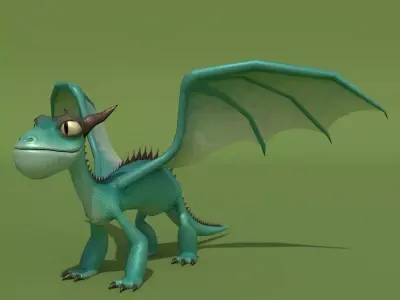 LowPoly Dragon Panteleimon Low-poly 3D model