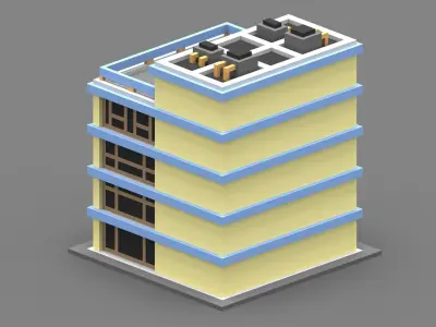 House Voxel - 1 Low-poly 3D model