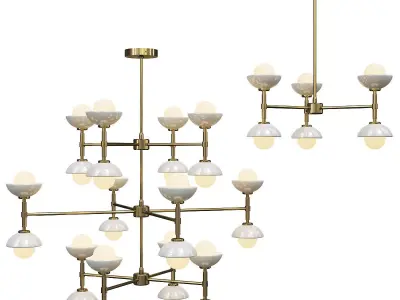 GREENWICH CHANDELIER  Low-poly 3D model