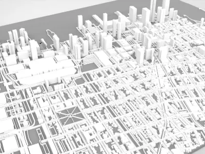 Cityscape New York USA fragment city  3D model purchase