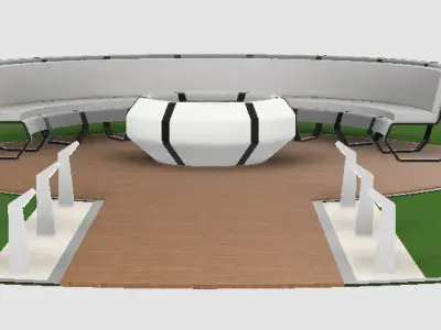 outside round fire place Free 3D model