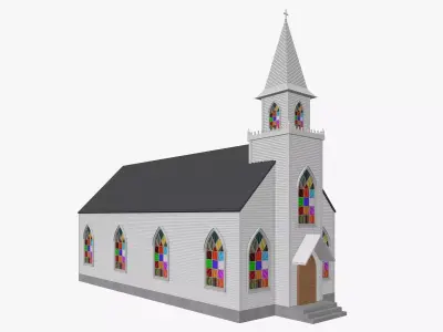 Church Low-poly 3D model