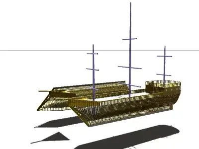 PirateShip ship 3D print model