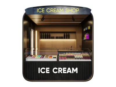 Ice Cream Shop 01 by Devran3D 3D model