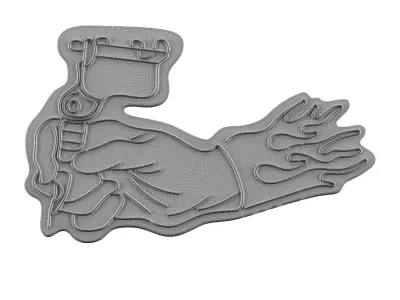 Tattoo Neon Sign 3D model