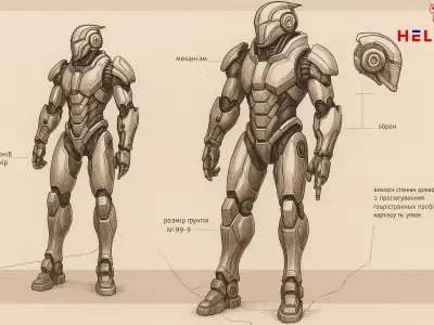 Helixor Low-poly 3D model