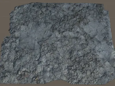 Scanned concrete 02 Low-poly 3D model