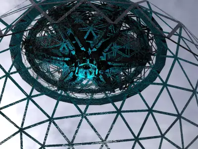 SciFi City Dome Array Base 3  3D model