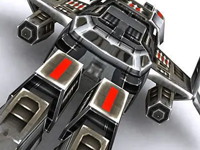 3DRT - Sci-Fi Airspace - Space Fighter B-03 Low-poly 3D model