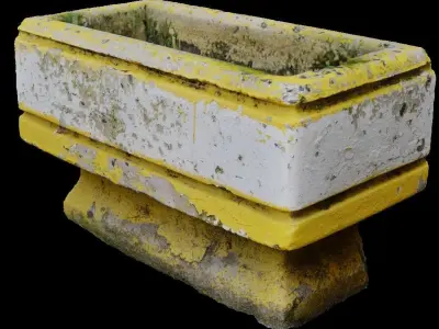 Public Flower Pot  Low-poly 3D model