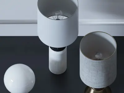 Three table lamps CB2 3D model