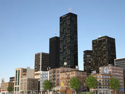 Dunkel City Low-poly 3D model