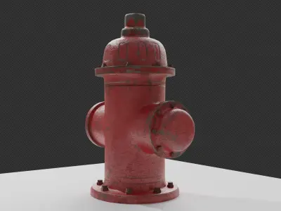 Fire Hydrant Model with 4K textures  Free low-poly 3D model