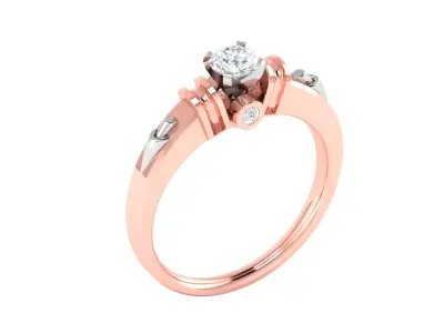 Women Ring  Render 3dm STL OBJ FBX Details 3D print model 360