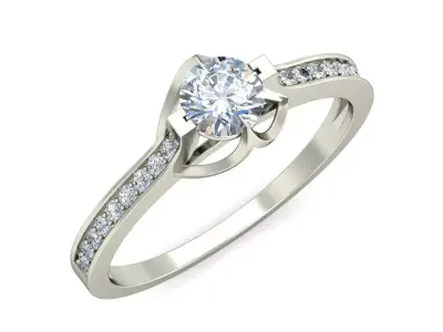 Women Wedding Engagement Ring 3D print model 17